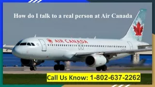 How do I talk to a real person at Air Canada