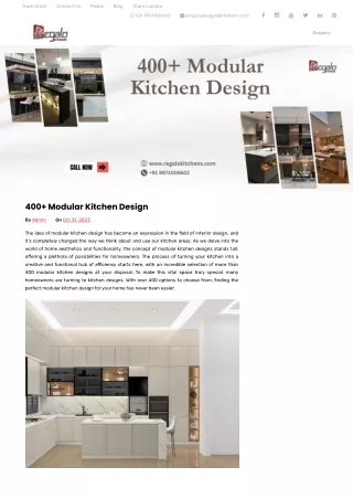400  Modular Kitchen Design _ Regalo