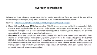 Hydrogen Technologies