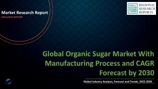 Organic Sugar Market With Manufacturing Process and CAGR Forecast by 2030