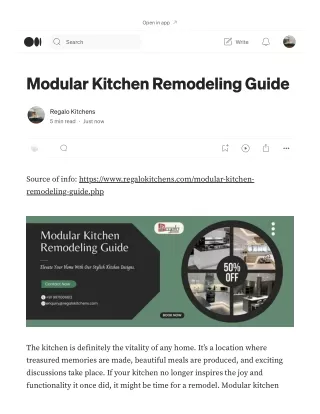 Modular Kitchen Remodeling Guide