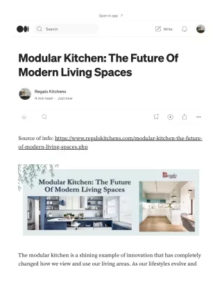 Modular Kitchen: The Future Of Modern Living Spaces