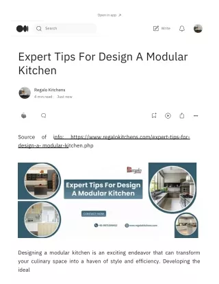 Expert Tips For Design A Modular Kitchen