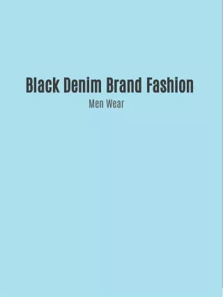 Black Denim Brand Fahion