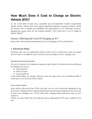 How Much Does it Cost to Charge an Electric Vehicle (EV).docx