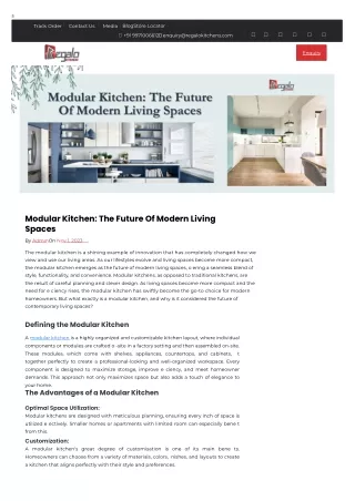 Modular Kitchen: The Future Of Modern Living Spaces