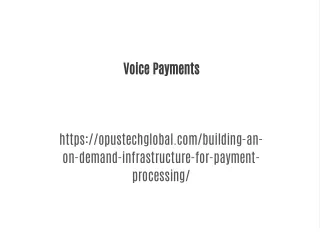Payment Processing Infrastructure | Opus