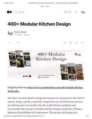 400  Modular Kitchen Design