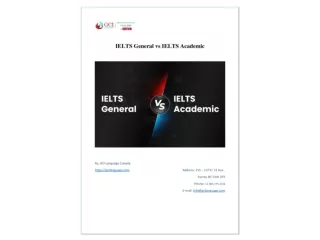 IELTS General vs IELTS Academic