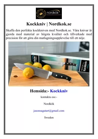 Kockkniv  Nordkok.se