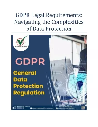 GDPR Legal Requirements: Navigating the Complexities of Data Protection