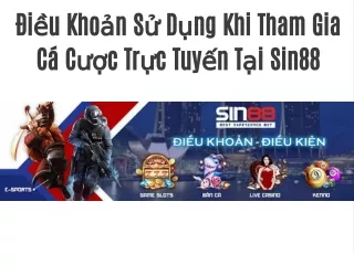 Điều Khoản Sử Dụng Khi Tham Gia Cá Cược Trực Tuyến Tại Sin88