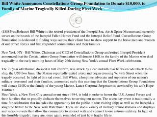 bill white announces constellations group foundation to dona