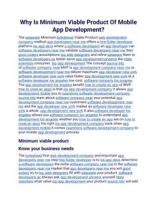 Why Is Minimum Viable Product Of Mobile App Development.docx