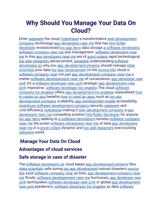 Why Should You Manage Your Data On Cloud.docx