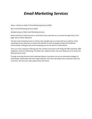 email marketing