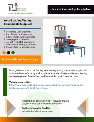 Axial Loading Testing Equipments Suppliers