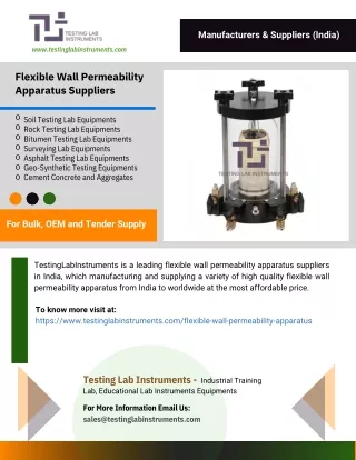 Flexible Wall Permeability Apparatus Suppliers