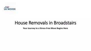 house removals in Broadstairs