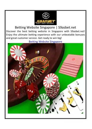 Betting Website Singapore  S9asbet.net