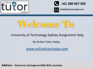 University of Technology Sydney Assignment Help
