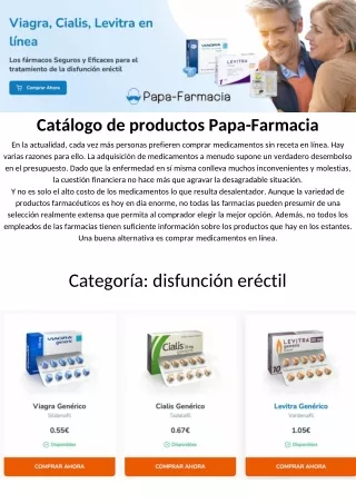 Papa-Farmacia catálogo en línea de medicamentos