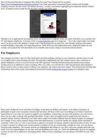 5 Cliches About professional resume service You Should Avoid