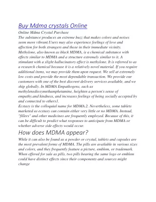 Buy Mdma crystals Online