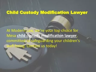 Child Custody Modification Lawyer  