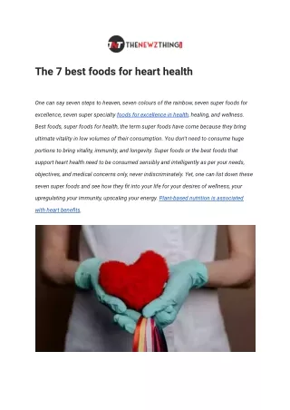 The 7 best foods for heart health
