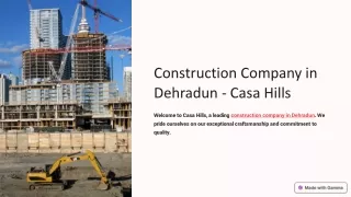 Construction Company in Dehradun, Transforming Visions into Reality