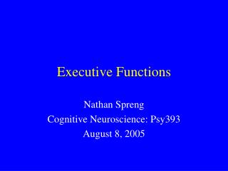 Executive Functions