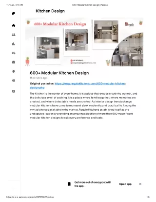 600  Modular Kitchen Design