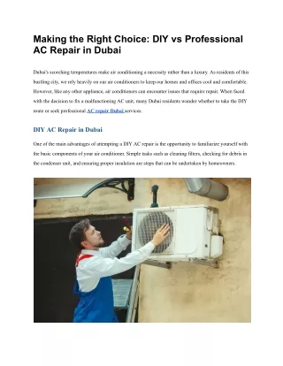 Making the Right Choice_ DIY vs Professional AC Repair in Dubai