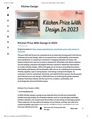 Kitchen Price With Design In 2032