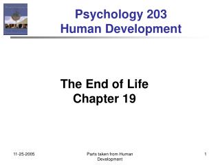 Psychology 203 Human Development