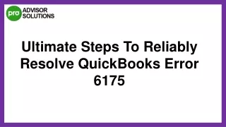 A Quick Way To Fix QuickBooks Error 6175