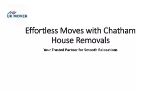 House Removals in Chatham