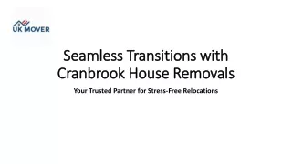 House Removals in Cranbrook