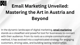 Email Marketing Unveiled Mastering the Art in Austria and Beyond