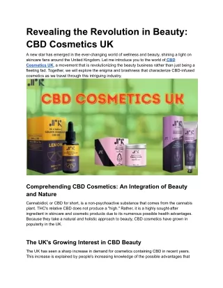 Revealing the Revolution in Beauty_ CBD Cosmetics UK