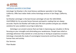 vashikaran specialist in San Diego