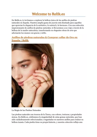 anillos para mujer de oro en España