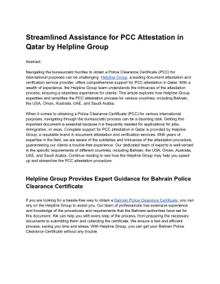 Streamlined Assistance for PCC Attestation in Qatar by Helpline Group.pdf