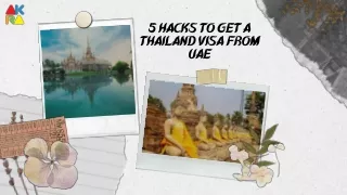 5 Hacks to Get a Thailand Visa From Uae