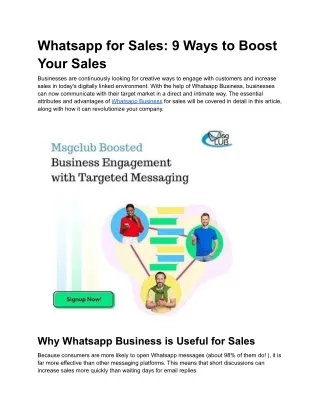 Whatsapp for Sales: 9 Ways to Boost Your Sales