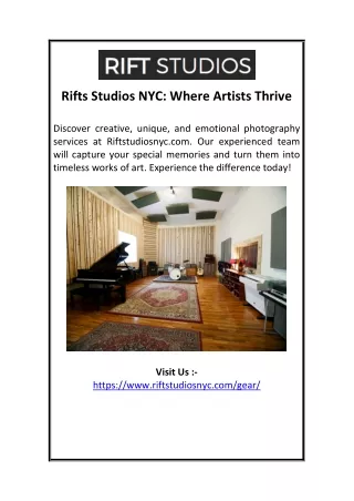 Rifts Studios NYC: Where Artists Thrive