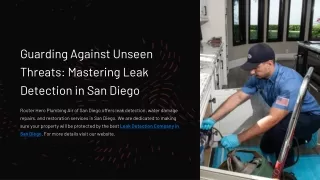 Guarding Against Unseen Threats Mastering Leak Detection in San Diego