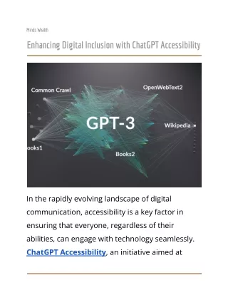 Enhancing Digital Inclusion with ChatGPT Accessibility