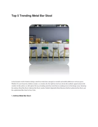 Top 5 Trending Metal Bar Stool (1)